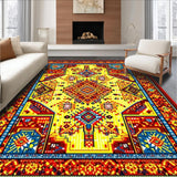 Ultra Soft Area Rug, Non Slip, Stain Resistant, Washable Area Rugs for Living Room, Bedroom, Lively Rustic Textured Geometry(Yellow)