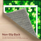 Ultra Soft Area Rug, Non Slip, Stain Resistant, Washable Area Rugs for Living Room, Bedroom, Rustic Polka Dot Green Patterns(Green)