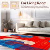 Funky Retro Abstract Composition(Red)