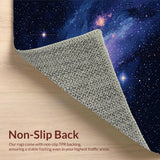 Ultra Soft Area Rug, Non Slip, Stain Resistant, Washable Area Rugs for Living Room, Bedroom, Striking Planetary Celestial Motif(Blue)