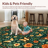 Dynamic Colorful Butterfly Tapestry(Green)