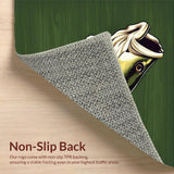 Ultra Soft Area Rug, Non Slip, Stain Resistant, Washable Area Rugs for Living Room, Bedroom, Whimsical Outdoor Fishing Theme Décor(Green)