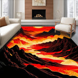 Electric Orange Swirling Design(Red)