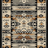 Ultra Soft Area Rug, Non Slip, Stain Resistant, Washable Area Rugs for Living Room, Bedroom, Rustic Southwestern Tiled Motif(Brown)