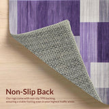 Ultra Soft Area Rug, Non Slip, Stain Resistant, Washable Area Rugs for Living Room, Bedroom, Luxurious Trellis Style Arrangement(Purple)