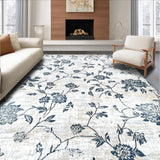 Ultra Soft Area Rug, Non Slip, Stain Resistant, Washable Area Rugs for Living Room, Bedroom, Cozy Earthy Toned Abstract Pattern(Gray)