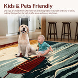 Ultra Soft Area Rug, Non Slip, Stain Resistant, Washable Area Rugs for Living Room, Bedroom, Vibrant Animal-Themed Porch Mat(Beige)