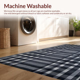 Ultra Soft Area Rug, Non Slip, Stain Resistant, Washable Area Rugs for Living Room, Bedroom, Contrasting Modern Geometric Minimalism(Gray)