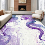 Ultra Soft Area Rug, Non Slip, Stain Resistant, Washable Area Rugs for Living Room, Bedroom, Octopus Tentacles Rug: Watercolor Octopus Pattern, Unique Floor Mat(Purple)