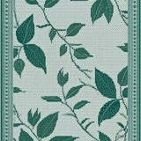 Ultra Soft Area Rug, Non Slip, Stain Resistant, Washable Area Rugs for Living Room, Bedroom, Dark Green Organic Leaf Motif(Gray)
