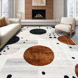 Ultra Soft Area Rug, Non Slip, Stain Resistant, Washable Area Rugs for Living Room, Bedroom, Charming Rustic Cowhide Motif(Beige)