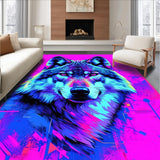 Ultra Soft Area Rug, Non Slip, Stain Resistant, Washable Area Rugs for Living Room, Bedroom, Contemporary Bold Animal Theme(Blue)