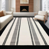 Ultra Soft Area Rug, Non Slip, Stain Resistant, Washable Area Rugs for Living Room, Bedroom, Dynamic Modern Linear Composition(Gray)