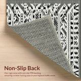 Elegant Tribal Chic Floor Covering(Black)