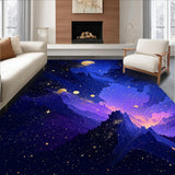 Ultra Soft Area Rug, Non Slip, Stain Resistant, Washable Area Rugs for Living Room, Bedroom, Celestial Nebula Abstract Aesthetic(Blue)