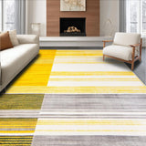 Ultra Soft Area Rug, Non Slip, Stain Resistant, Washable Area Rugs for Living Room, Bedroom, Vibrant Coastal Lattice Design(Yellow)
