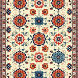 Ultra Soft Area Rug, Non Slip, Stain Resistant, Washable Area Rugs for Living Room, Bedroom, Neutral Cream Floral Nursery Stain-Resistant Carpet(Beige)