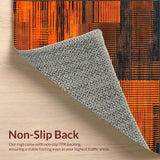 Ultra Soft Area Rug, Non Slip, Stain Resistant, Washable Area Rugs for Living Room, Bedroom, Irregular Geometric Lava Effect(Orange)