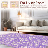 Ultra Soft Area Rug, Non Slip, Stain Resistant, Washable Area Rugs for Living Room, Bedroom, Elegant Plush Shaggy Home Vibe(Purple)