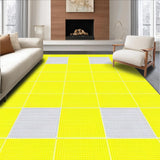 Ultra Soft Area Rug, Non Slip, Stain Resistant, Washable Area Rugs for Living Room, Bedroom, Warm Cozy Patchwork Feel(Yellow)