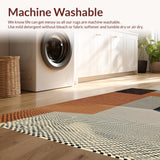 Ultra Soft Area Rug, Non Slip, Stain Resistant, Washable Area Rugs for Living Room, Bedroom, Elegant Minimalist Deer Silhouette(Orange)