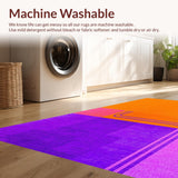 Ultra Soft Area Rug, Non Slip, Stain Resistant, Washable Area Rugs for Living Room, Bedroom, Interactive Playful Liquid Aesthetic(Orange)