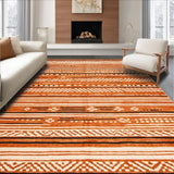 Ultra Soft Area Rug, Non Slip, Stain Resistant, Washable Area Rugs for Living Room, Bedroom, Vibrant Rustic Shag Appeal(Orange)
