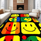 Ultra Soft Area Rug, Non Slip, Stain Resistant, Washable Area Rugs for Living Room, Bedroom, Energetic Youthful Design Elements(Yellow)