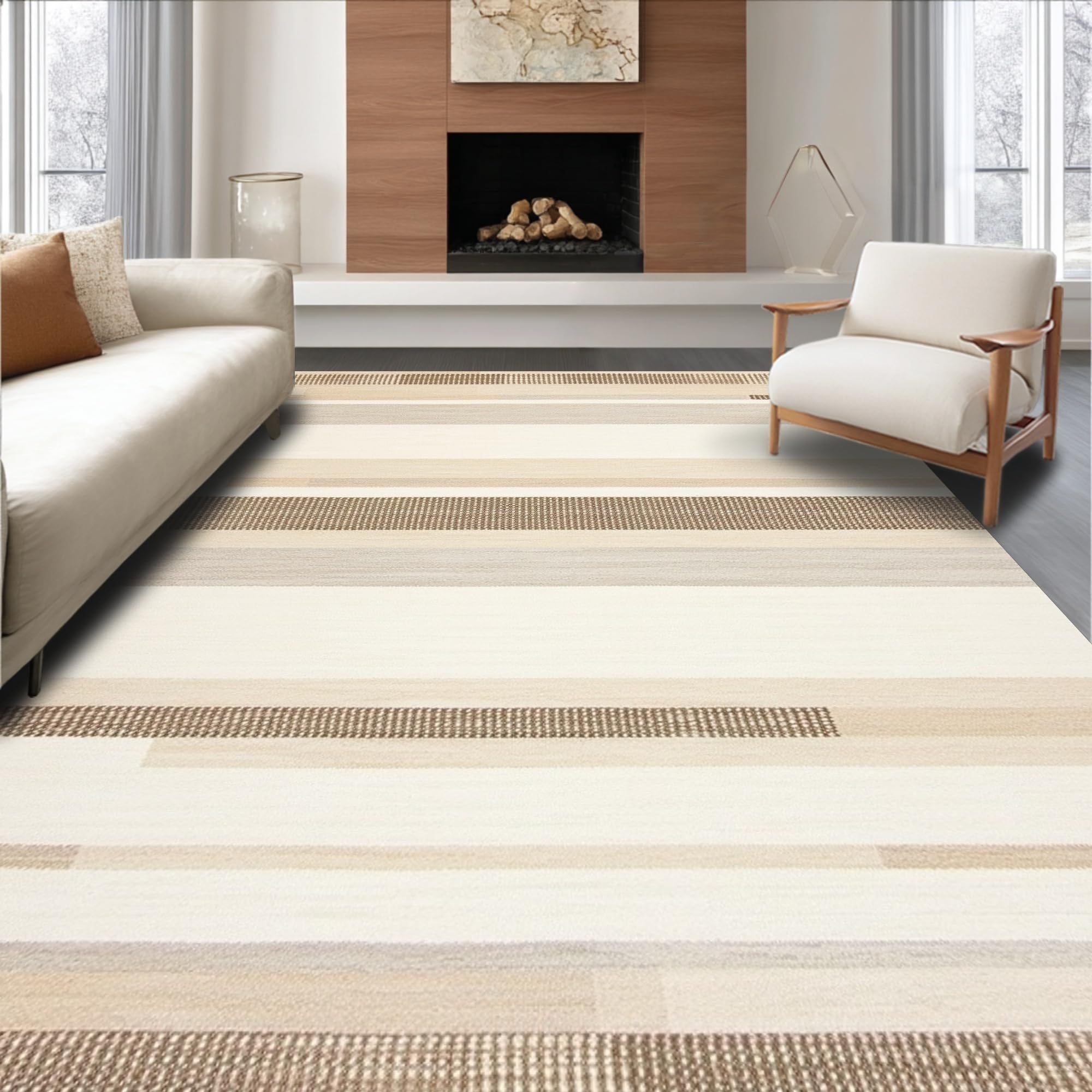 Zigzag Hallway Runner with Subtle Earth Tones Rug – ODIKA