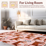 Ultra Soft Area Rug, Non Slip, Stain Resistant, Washable Area Rugs for Living Room, Bedroom, Artistic Fun-Filled Bath Mat(Pink)
