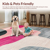 Ultra Soft Area Rug, Non Slip, Stain Resistant, Washable Area Rugs for Living Room, Bedroom, Non-Slip Boho Living Room Meditation Rug(Gray)