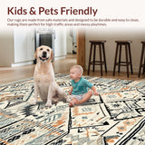 Ultra Soft Area Rug, Non Slip, Stain Resistant, Washable Area Rugs for Living Room, Bedroom, Chic Contemporary Tasseled Accent(Gray)