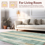 Black and White Striped Machine Digital Print(Beige)