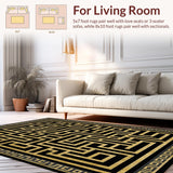 Luxurious Black Gold Geometric Motif(Black)