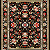 Whimsical Colorful Floral Accents(Black)