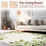Ultra Soft Area Rug, Non Slip, Stain Resistant, Washable Area Rugs for Living Room, Bedroom, Soft Olive Natural Vibe(Beige)