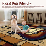 Ultra Soft Area Rug, Non Slip, Stain Resistant, Washable Area Rugs for Living Room, Bedroom, Rustic Earthy Color Palette(Brown)