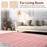 Ultra Soft Area Rug, Non Slip, Stain Resistant, Washable Area Rugs for Living Room, Bedroom, Soft Pink Bow Embellished Rug with Elegant Style(Pink)