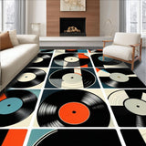 Ultra Soft Area Rug, Non Slip, Stain Resistant, Washable Area Rugs for Living Room, Bedroom, Elegant Black and White Design(Black)