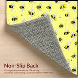 Ultra Soft Area Rug, Non Slip, Stain Resistant, Washable Area Rugs for Living Room, Bedroom, Sweet Honey Distressed Look(Yellow)