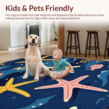 Brightly Colored Coastal Starfish Design(Blue)