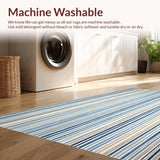 Ultra Soft Area Rug, Non Slip, Stain Resistant, Washable Area Rugs for Living Room, Bedroom, Stylish Waterproof Reversible Indoor Area Mat(Blue)