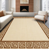 Elegant Natural Fiber Trellis Motif(Beige)