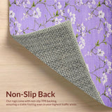 Ultra Soft Area Rug, Non Slip, Stain Resistant, Washable Area Rugs for Living Room, Bedroom, Stylish Soft Round Shag Decor(Purple)