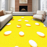 Ultra Soft Area Rug, Non Slip, Stain Resistant, Washable Area Rugs for Living Room, Bedroom, Charming Yellow Pastel Aesthetic(Yellow)