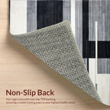 Ultra Soft Area Rug, Non Slip, Stain Resistant, Washable Area Rugs for Living Room, Bedroom, Chic Minimalist Grey Tiled Pattern(Gray)