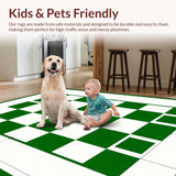 Elegant Fluffy Checker Design(Green)