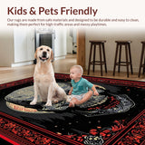 Ultra Soft Area Rug, Non Slip, Stain Resistant, Washable Area Rugs for Living Room, Bedroom, Haunting Spooky Aesthetic Floor Cover(Black)