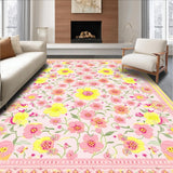 Ultra Soft Area Rug, Non Slip, Stain Resistant, Washable Area Rugs for Living Room, Bedroom, Stylish Bright Inspirational Aesthetic(Pink)