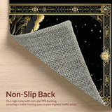 Ultra Soft Area Rug, Non Slip, Stain Resistant, Washable Area Rugs for Living Room, Bedroom, Dramatic Gothic Symbolic Decor(Gold)